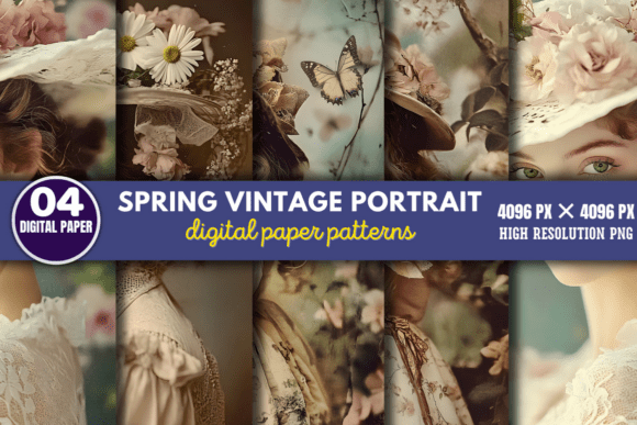 Download Spring Shabby Chic Digital Paper Pattern - Chic Collection