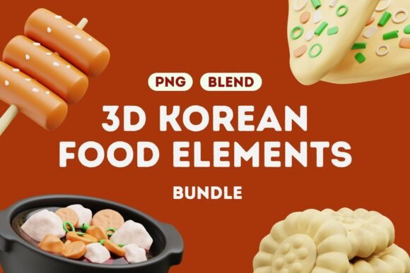 Download Korean Cuisine 3D Elements - Elements Collection