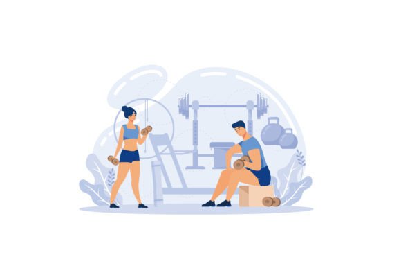 Download Fitness Trainer Concept. Workout - Premium Resources